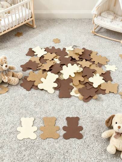 300片泰迪熊彩纸屑 - 非常适合性别揭晓派对、生日派对、餐桌装饰、节日装饰、派对用品、可爱派对装饰、主题派对用品、婚礼装饰、轻便装饰、散落装饰、活动策划、派对主办方