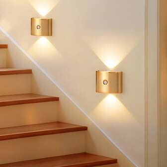 LED Smart Sensor Night Light, Indoor Motion Sensor Wall Lamp, Wireless LED Wall Light, Wall Lamp, Battery-Powered, Adhesive Design, Rotatable, Portable, Easy To Install, Adjustable Color Temperature And Brightness, Suitable For Hallways, Bathrooms, Bedrooms, Kitchens, Cabinets, Stairs, Entrances, Bedside, Tables, Closets, Home Decoration, Living Room Decor, Motion Sensor Light, Bedside Lamp, LED Light, Cordless Light