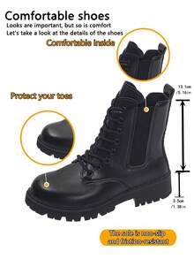 Women's Ankle Boots Are Fashionable, Casual And Comfortable, Suitable For Commuting And Leisure Occasions. - Black - View 7