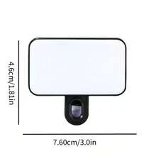 250mAh Capacity LED Selfie Light, Portable Ring Light With 3 Lighting Modes, Clip-On Supplementary Lighting For Phone, Computer, Makeup, Zoom Meetings, Live Streaming, Vlogging, Perfect Selfie And Video Calls, Ideal Christmas Gift For Photography And Videography, Also Suitable For Room Decoration, Christmas Decoration And Lighting - Square Fill Light - View 12