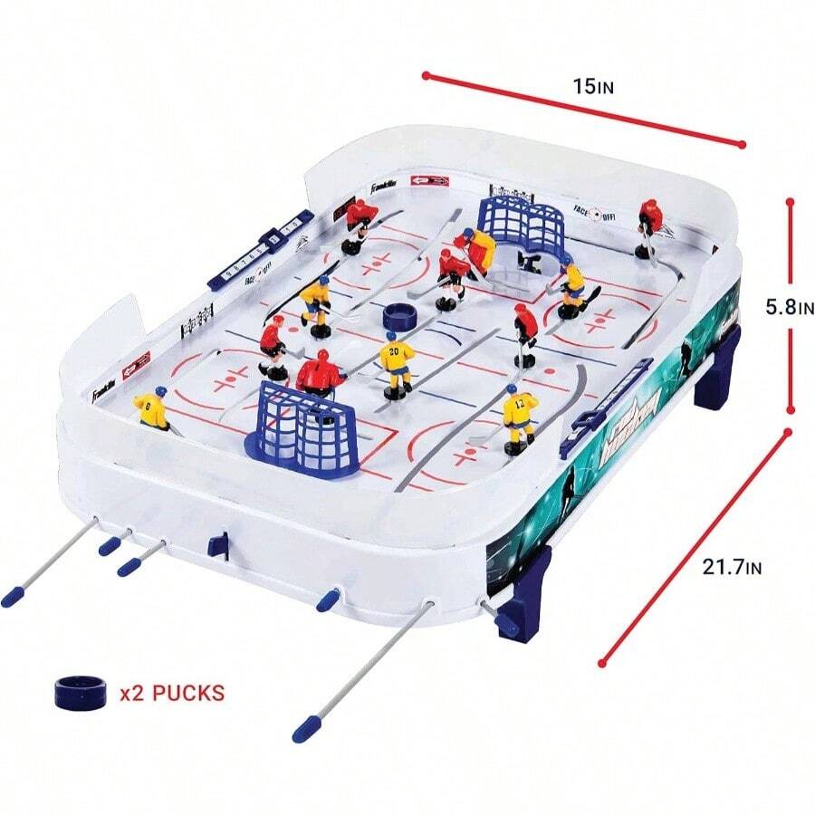 Juego de Hockey con caa de Mesa, Juguete de Hockey Perfecto+ Juego de Sala de Juegos para nios+ Familia, Tabla de Hockey de Mesa+ Discos incluidos - Varios colores - Ver 1