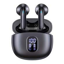 K01 True Wireless Bluetooth Ohrhörer mit Typ-C Schnellladung, Aktive Geräuschunterdrückung, ENC Anruf, Intelligente Berührungssteuerung, IPX7 Wasserdicht, Bluetooth 5.3 stabile Verbindung, 40-Stunden Akkulaufzeit, kompaktes leichtes halb-im-Ohr Design, kompatibel mit Apple, Smartphones