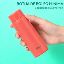 TYESO 1 Piece Mini Pocket Thermal Mug, Stainless Steel, Portable Travel Mug, Back To School, 200ml/7oz Stainless Steel Tea Cup, New Stylish Water Bottle, Mini Portable Car Cup - 隨機的 - 查看 3