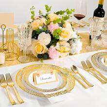 50pcs Elegant Lace Edged Place Cards - Exquisite Tableware For Weddings, Anniversaries, Meetings And Celebration Parties - Multicolor - View 4