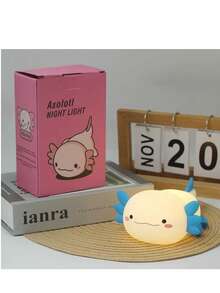 [Cute Axolotl Night Light] USB Rechargeable LED Lamp - Cute Axolotl Night Light With Timer, Touch-Activated Dimmable Color-Changing Salamander Design, Soft Glow For Nursery, Bedroom, Office Decor - Perfect Gift For Birthdays, Christmas, Holidays, Bedroom Night Light, Playful Design, Durable Plastic - Multicolor - View 13