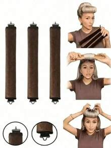 3pcs/Set No-Heat Hair Curling Tool Kit: Curling Rods, Hair Ties & Foam Rollers For Women Hair Styling Design, Hair Rollers, Heatless Curls, Hair Curler, Hair Products And Accessories For Barber Salon Beauty Travel Essentials,Back To School,Travel Holiday Essentials,Hair Accessories For Women ,Hair Styling Kit ,Hair Tool Kit - Multicolor - View 7