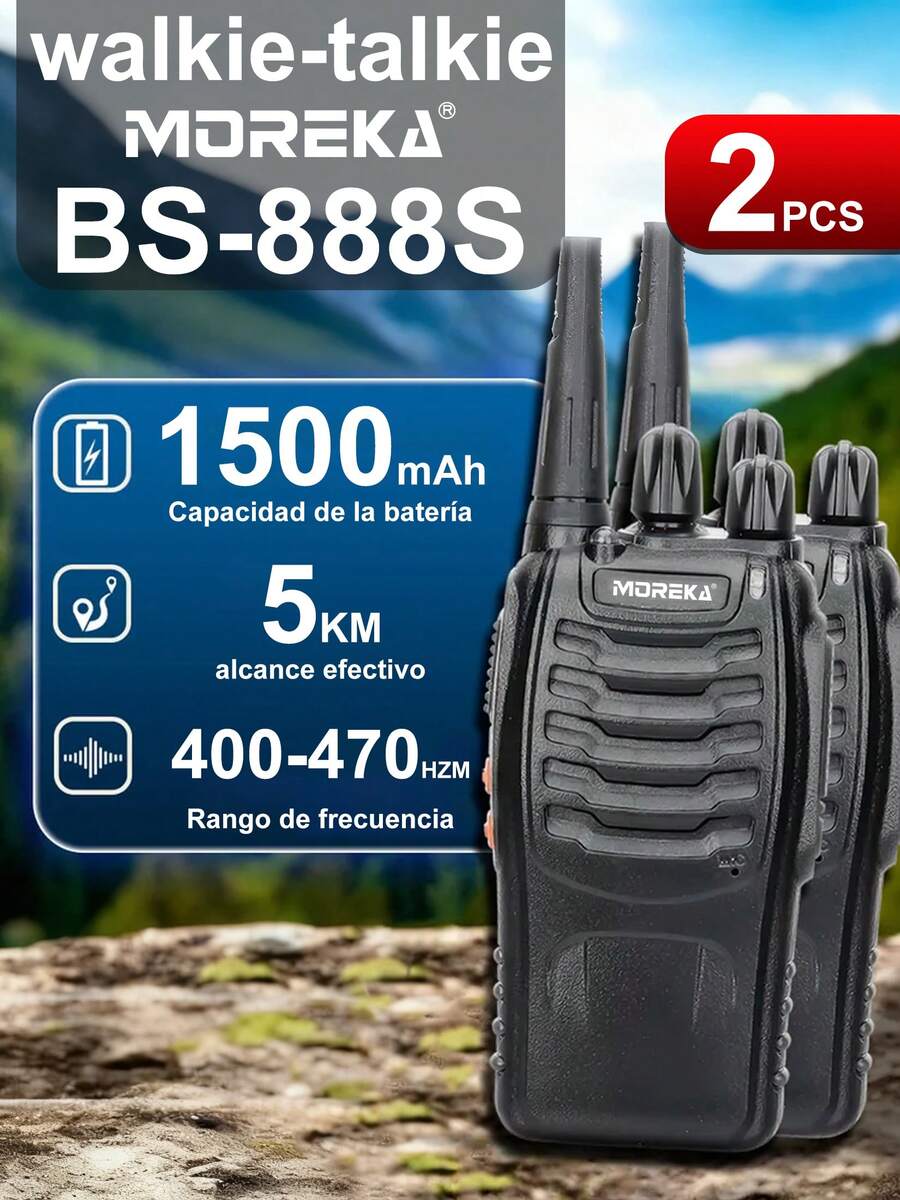 2PZ Dos walkie-talkies manos libres UHF 888S: un método de comunicación eficiente y práctico. - 2 PZ - Ver 1