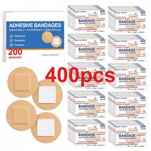 200/400片圆形绷带，防水绷带，用于皮肤伤口护理，圆形绷带适用于小伤口