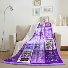 Give A Blanket As A Gift To The Most Beautiful And Charming Mother,Super Soft Flannel Printed  Blanket,As Birthday Gifts, Family, Wedding, Souvenir Blankets, Polyester Blankets Suitable For All Seasons, Washable, Machine Washable, Lightweight, Breathable, Comfortable, Warm, Unique, 280gsm For Him, Her Personalized Ideal Gifts For Her,  Family, Perfect Nap, Camping, Travel, Home, Daily Life, Office Decoration, Birthday, Anniversary, Valentine's Day, Thanksgiving, Christmas, Halloween, Mother's Day,  Wedding, New Year Gifts ,Sofa,Bed,Car,Bedroom,Living Room,Office,  Outdoor Camping, Beach,Wall Decoration - 多色11 - 查看 3