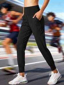 Women's Jogging High Waisted High Stretch Yoga Pants With Pockets, Loose Bottom Pants, Close Fitting Women's Casual Sports Pants Suitable For Women's Casual Sports In Autumn And Winter