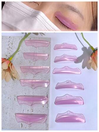 PERMANIA 6 Pairs Lash Lift Shields Eyelash Perm Pads Eyelash Perm Rods,Can Be Used For Eyelash Perm,Eyelash Lifting,Suitable For Salons & DIY At Home,Reusable