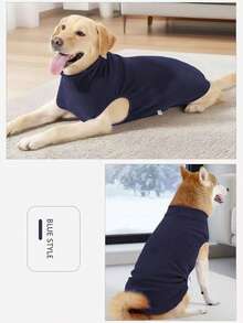 中大型犬秋冬季保暖宠物连帽衫和背心，适合松狮犬、金毛寻回犬 - 彩色 - 查看 5