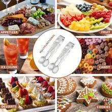 3/6 piezas Pinzas de servir mini de plata, Pinzas para bloque de azúcar de acero inoxidable de 4.33 pulgadas, Pinzas de servir mini, Pinzas de hielo con rosa pequeña, Pinzas de hielo, Para fiestas, Apta para lavavajillas, Para café, aperitivos, postres, snacks, dulces, Para bufé, bar, BBQ y eventos de catering - Pinza de azúcar con forma de rosa plateada de 4 pulgadas - Ver 5