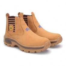 Ankle Boot/Work Boot In Nubuck Leather With Gel Insole For Adventure Activities. - Corn - View 2