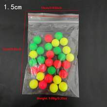 30pcs/Set Round Vivid Red, Yellow, Green Mixed Buoyant Beads With Thick Heads, Sensitive And Good Foaming - random color - View 13
