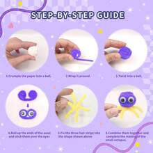 330pcs Purple & Pink Fluff Craft Set, 300pcs Colorful Chenille Stems, 30pcs Movable Eyes, DIY Art & Craft Project Creative Gift Packaging Party Decoration Supplies, Flower Making Kit, Art & Craft Supplies, Creative Art Project, Valentine's Day Gift, Mother's Day Gift - Multicolor - View 4