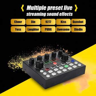 LMBGM V8S Sound Card , Anchor Live Singing Equipment Mobile Phone Computer , Sound Card V8 For Ios & Android