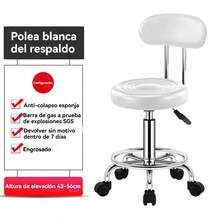 Salon & Spa Stools - White - View 10
