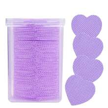 2000/1000/200pcs Nail Wipes - Professional Lint-Free Nail Polish Remover Pads, UV Gel Cleansing Tissues, Unscented Manicure Prep And Finish Nail Art Cleaning Tool(Heart-Shaped) Nails Nails Supplies Nail Stuff - Purple - View 7