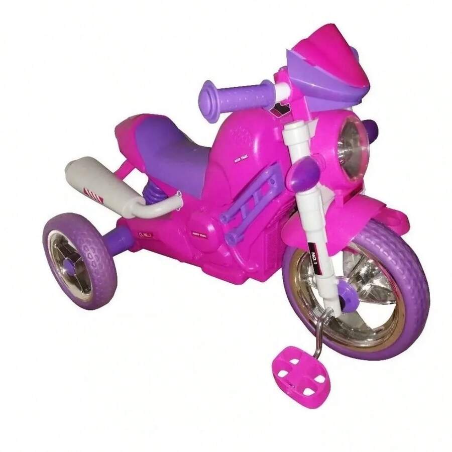 Triciclo Para Niña, Montable Musical/tipo Moto / rosa - Rosa Roja - Ver 1