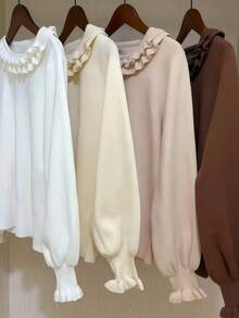 1pc Cute & Gentle Lolita Style Undershirt Top, Suitable For Cosplay, Parties, Performances, Suitable For Layering Or Wearing Alone - Multicolor - View 8