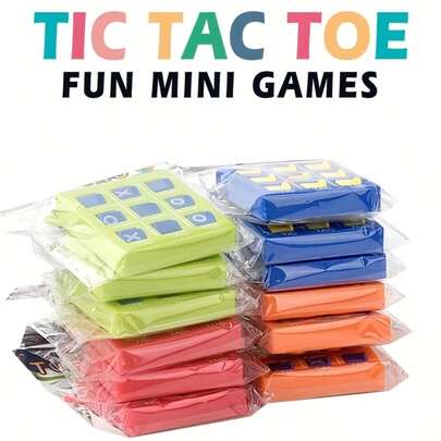 20pcs Mini Tic Tac Toe Key Chains - Colorful Plastic Material, Children's Educational Toy, Ideal Birthday Party Favors, Backpack Hangers And Candy Bag Decorations