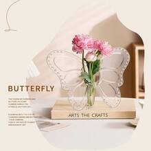 1pc Transparent PET Butterfly Vase, Living Room Decor, Creative Desktop Flower Vase, Minimalist Butterfly Floral Container. Suitable For Home, Restaurant, Office, Holiday Party - Multicolor - View 10