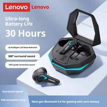 Lenovo TG102 Gaming Esports In-Ear Bluetooth Headset High-Quality Wireless Noise Reduction Long Battery Life (Chinese Packaging) - Black - View 1