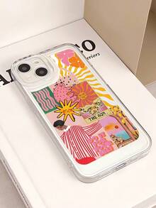 Minimalist TPU Cat Sunflower Pattern 1pc Full Coverage Transparent TPU Anti-Fingerprint Fashion Phone Case Compatible With IPhone 16 ProMax/16/16 Pro/16 Plus/11/15/15 Pro/15 ProMax/12/13/14 ProMax/XS/XR/11 Pro/11 ProMax/12 Pro/12 ProMax/13 Pro/13 ProMax/7 Plus/14 Pro/14 ProMax/14 Plus/7 Plus/8 Plus/8/SE2/12 Mini/13 Mini, Durable And Anti-Yellowing Hard Shell Spring Birthday Gift - Multicolor - View 3