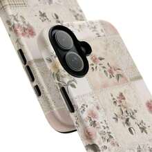 Pattern Patchwork Phone Case Flower Collage Girly Gift Art Cover For Phone Model 16, 15, 14, 13, 12, 11, 12, 13, 14, 15, 16 Pro Max 2-IN-1 Design, Anti-Slip And Anti-Fall Double Impact Resistance - Mẫu 1 (1 cái) - Xem 4