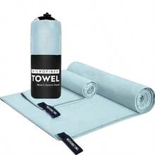 2 PC Towels Super Absorbent High Quality Lightweight With Mesh Bag Outdoor Gear For Camping Hiking Trave - B - View 8