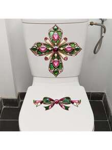 1pc Colorful Bow Decorative Sticker PVC Sticker Removable Self-Adhesive Easy-Tear Sticker Home Decor To Brighten Your Life Holiday Decorations Birthday And Graduation Gifts - Multicolor - View 1