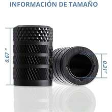 Timotech Tapones para Llantas, Tapas de Válvula de Neumático de Aluminio Anodizado, Resistente a la Corrosión, Universales para Coches, Camiones, Motocicletas, SUV y Bicicletas. - / - Ver 4