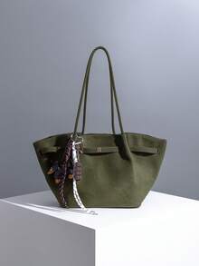 2025 New Vintage High-End Capacity Handbag/Shoulder Bag Tote Bag (With Pendant)