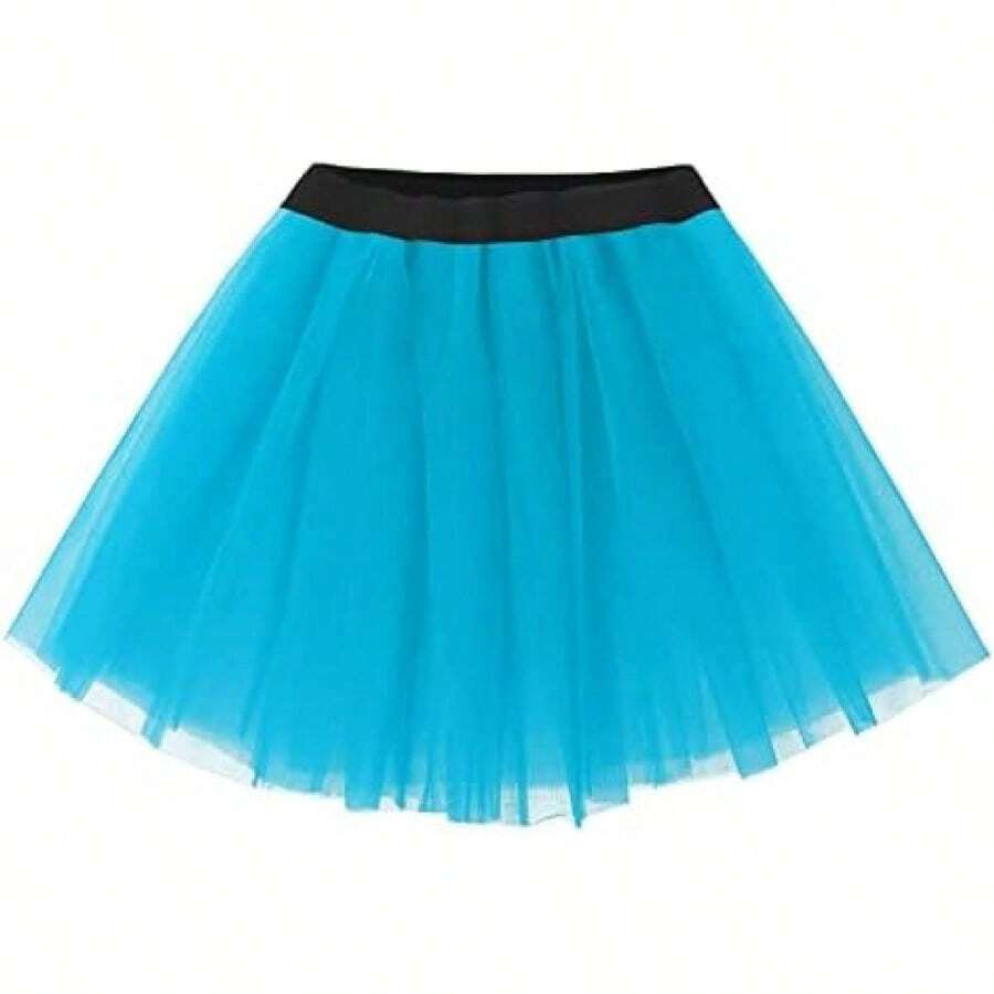 Falda Para Correr Festiva Cinturn Negro Falda Hinchada Falda Para Adultos, Naranja, Talla nica - inicial - Ver 1