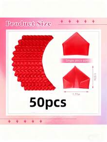 220片预制红色缎带玫瑰花瓣，配20根花茎，适用于制作永生玫瑰DIY花束，适合婚礼、周年纪念、情人节、生日等场合。 - 紅色 - 查看 7