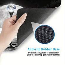 1pc Extra Large Thick Non-Slip Gaming Mouse Pad, Fashionable Minimalist Pattern, Edged Design Durable, Suitable For PC, Office Desk And Home Use, Multiple Sizes Available, Enhance Desktop Comfort. Made Of High-Density Rubber Base, Stable And Non-Slip, Smooth Surface, Precise Mouse Tracking, Cartoon, Minimalist, Landscape Mouse Pad - Black and White - View 7