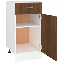 Cajonera vidaXL "Lyon", roble marrón, 40 x 46 x 81,5 cm, madera de ingeniería. - Marrón - Ver 8