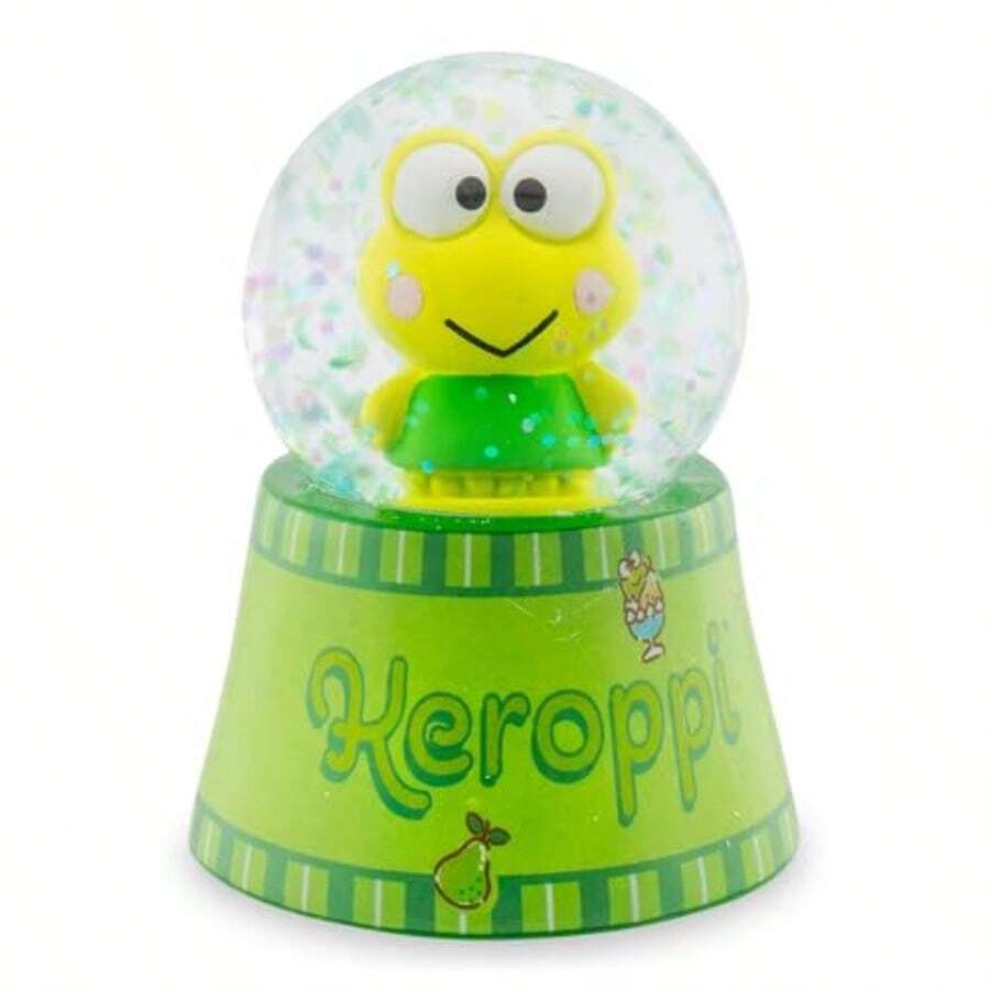 WSXC Sanrio Keroppi Mini Light-Up Adult Snow Globe With Swirling Glitter Display 3 Inches Tall - màu xanh lá - Xem 1