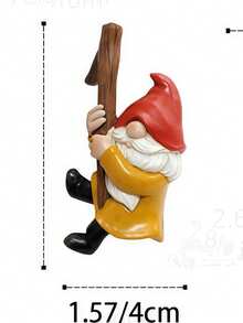 1pc Cute Garden Gnome Hanging Decor - A Uniquely Shaped Resin Gnome Figure With Vibrant Colors And Handcrafted Texture, Perfect For Decorating Planters, Fairy Gardens, And Can Also Be Used As An Indoor/Outdoor Mini Figurine For Yards, Patios, And Home Decor. An Ideal Gift For Gardening Enthusiasts And Gnome Collectors. (Warm Reminder: Please Check The Size Of The Product First. Those Who Are Concerned Should Purchase With Caution) - Multicolor - View 8