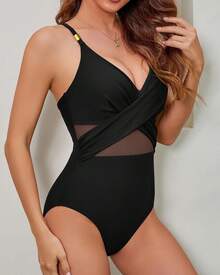 ¡RecomendadoLumewave Trajes de Baño Mujer Completo, Traje de Baño Mujer Natacion de una Pieza, Traje de Baño Deportivo Mujer¡Top de Temporada - Negro - Ver 6