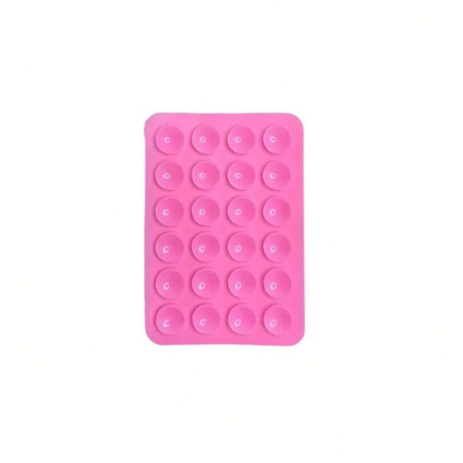 Silicone Suction Cup Holder For Cell Phones – Attaches To Mirrors And Smooth Surfaces - Rosa Claro±1pç - View 1