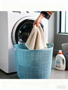 Multifunctional Portable Wheeled Plastic Laundry Basket, Large Capacity Laundry Basket, Durable And Space-Saving Folding Design, Ventilated Design, Suitable For Laundry, Bathroom And Balcony Storage, Simple Style - Smooth Edges Without Burrs - Won't Scratch Items - Raised Bottom - Stable Placement