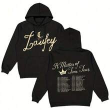 2 Sided Laufey A Matter Of Time Tour 2025 North America Hoodie Reprint, All Size S-5XL - 黑色 - 查看 8