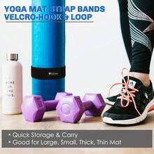 Correa elstica resistente, envoltura elstica, organizador para yoga, entrenamiento, ejercicio, pilates, almacenamiento - Paquete de 4 correas elásticas negras de - Ver 7