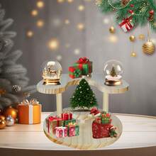 1 pieza Estante de exhibición de 3 niveles de madera para organizador de perfumes, estante de exhibición de perfumes, vitrina de figuras, almacenamiento de muñecas