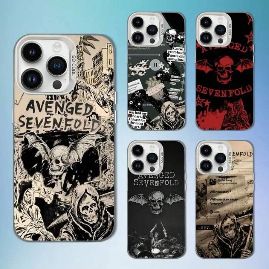 Funda de teléfono Band A-Avenged S-Sevenfold para iPhone 17 16 15 14 13 12 11 Ais/Pro/Max/Plus, cubierta blanca mate a prueba de golpes - z5 - Ver 1