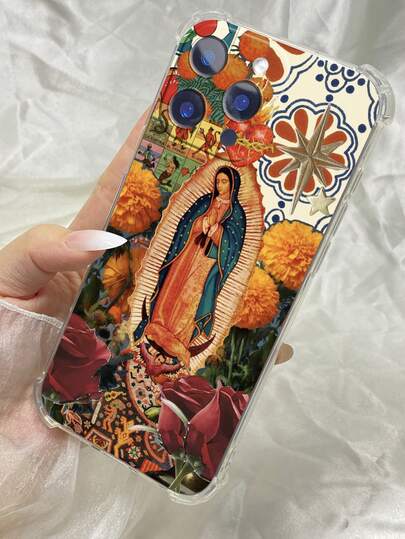 SJ233 Nuestra Señora de Guadalupe Virgen María Mexicana San México Caja de teléfono de TPU suave a prueba de golpes con protección de cuatro esquinas HD transparente para OPPO A15S A15 A16 A17 A38 A18 A3X A40 A60 A1 A2 A3 A5 A57 A58 A78 A52 A72 A79 A98 A54 A74 A93 A95 F29 F27 F23 Pro Find X3 X8 Reno5 K 4 Z Reno7 Reno12 Reno11 F Pro Reno12 Pro Reno13 F 14 7 Pro 9 8 10 Pro Plus para Realme C11 C15 C17 C20 C21Y C21 C30 C31 C33 C35 C53 C55 C65 C75 para Moto E13 E15 E22 G14 G15 G10 G20 G22 G24 G30 G34 G45 G52 G54 Power G82 G84 Edge 50 Fusion G71S G53 G64 G32 G35 G60 G75 para Galaxy A02 A02s A03 Core A04 A04e A05s A05 A06 A07 A10s A11 A12 A13 A14 A15 A16 A17 A20s A21s A22 A23 A24 A25 A26 A30 A31 A32 A33 A34 A35 A36 A50 A51 A52 A53 A54 A55 A56 Note10 Plus 20 S20 S21 S22 S23 S24 S25 Ultra FE Plus Edge M36 M53 M23 M56 para Honor 400 90 Lite Pro X9B X7C 30 X7 50 Plus 8T X7b X5B X6C Magic6 7 Lite Play 60 200 Smart Pura 70 Pro Plus Ultra Nova Y72 12i