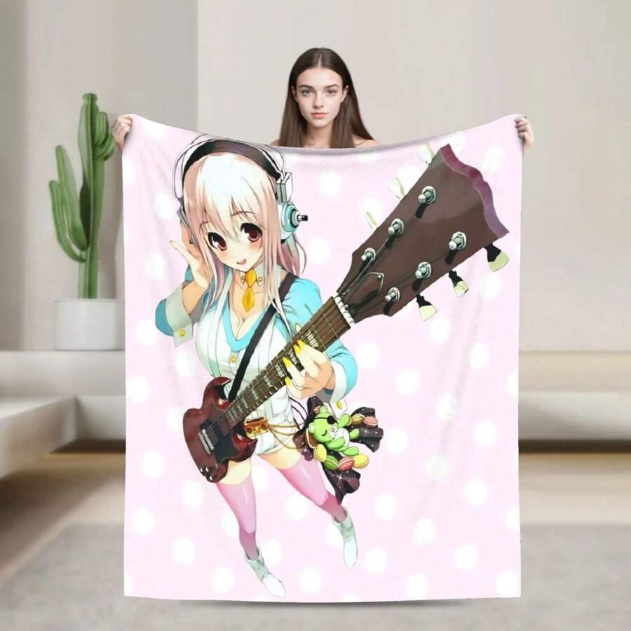 Japanse Sonico Manga Plush Blanket Adult Flannel Throw Blanket For Bedroom Super Warm Custom Quality Bedspread Idea - 20 - 查看 1