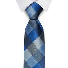 AlanKing 1pc Striped Necktie, Suitable For Business, Formal Events, And Daily Suit Wear - Color Mixing - View 18